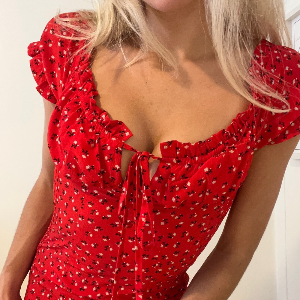 Princess Polly Red Floral Mini Dress